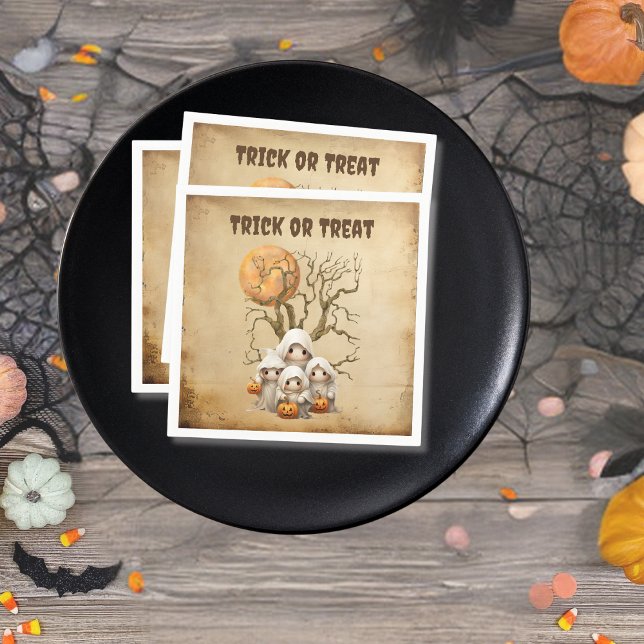 Guardanapo De Papel Truque ou tratamento da família fantasma fantasma  (Criador carregado)