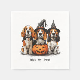 Guardanapo De Papel Truque Ou Tratar Cães De Beagle Halloween