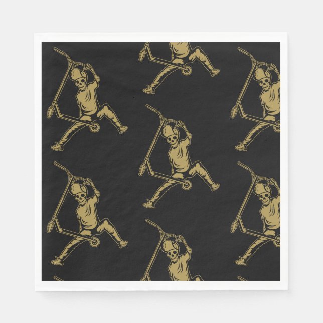 Guardanapo De Papel Truques de Cavaleiro Sem Patinete Pro (Frente)