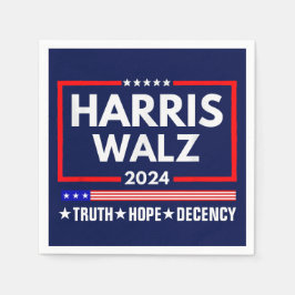 Guardanapo De Papel Truth Hope Decency Harris Walz 2024