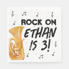 Guardanapo De Papel Tuba Music Festa de aniversário Paper Napkins