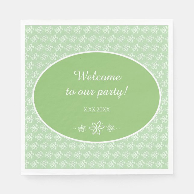 Guardanapo De Papel Tuberose Flores Personalizadas Papéis-partidários  (Frente)