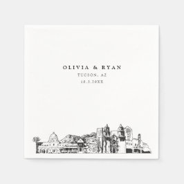 Guardanapo De Papel Tucson Arizona Papel de Casamento Cocktail Napkin