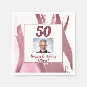Guardanapo De Papel Tulip Fllower Red 50th Birthday Foto Floral