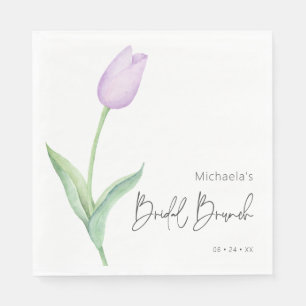 Guardanapo De Papel Tulip Roxo Moderno Brunch Bridal Solo