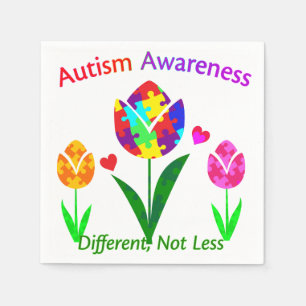Guardanapo De Papel Tulipa da consciência do autismo