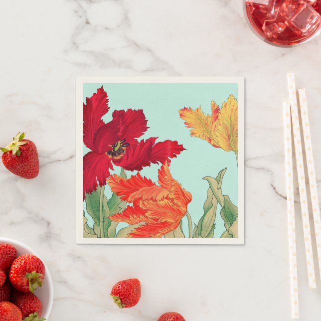 Guardanapo De Papel Tulipa de papagaio, Floral (Insitu)