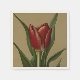 Guardanapo De Papel Tulipa Vermelha chique Adorável