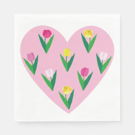 Guardanapo De Papel Tulipas adoráveis.