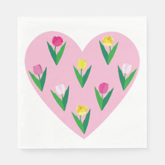 Guardanapo De Papel Tulipas adoráveis.