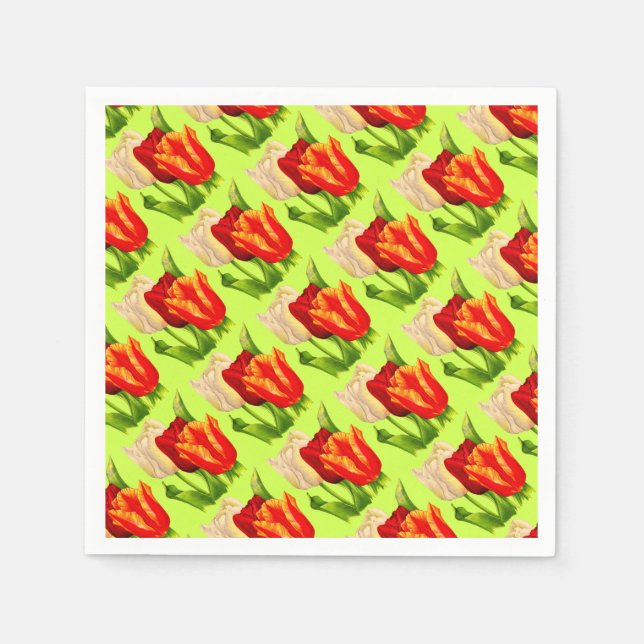 Guardanapo De Papel tulipas impressão (Frente)