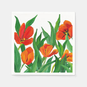 Guardanapo De Papel Tulipas vermelhas