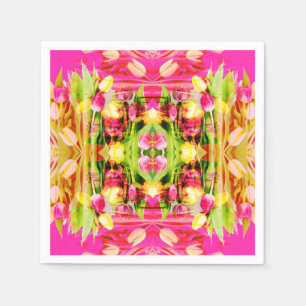 Guardanapo De Papel TULIPS - Tulipas coloridas da arte fractal -