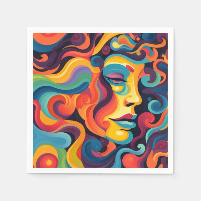 Guardanapo De Papel Turbilhão Vibrante de Emoções (Frente)