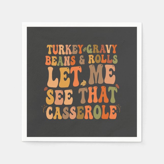 Guardanapo De Papel Turcos Feijões e Rolls Deixem-me ver esse outono (Frente)