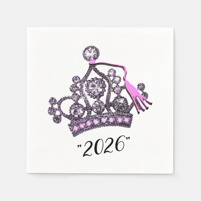 Guardanapo De Papel  “Turma de 2026” Tiara de Princesa (Frente)