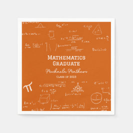 Guardanapo De Papel Turma de Graduação de Matemática Laranja