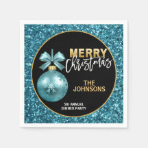 Turquesa Blue Glitter Janta anual Natal