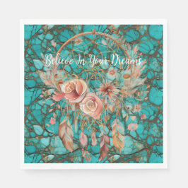 Guardanapo De Papel Turquesa Dream Catcher