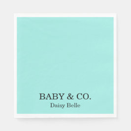 Guardanapo De Papel Turquoise Baby & Co. Baby Shower Paper Plate