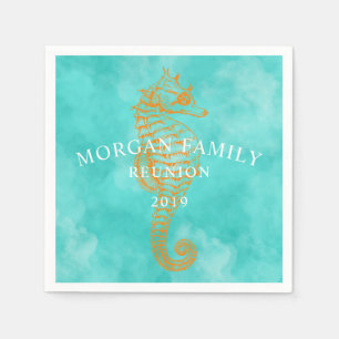 Guardanapo De Papel Turquoise Seacavalo Papel personalizado Nápoles