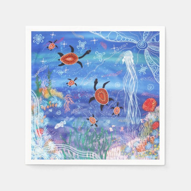 Guardanapo De Papel Turtle Dreaming Napkins (Frente)