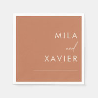 Tuscan Amber | Casamento mínimo moderno Napkins