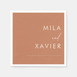 Guardanapo De Papel Tuscan Amber | Casamento mínimo moderno Napkins