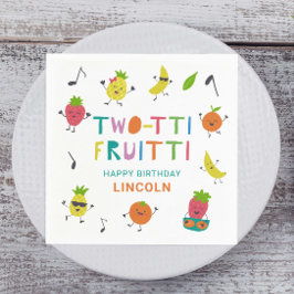 Guardanapo De Papel Tutti Fruitti Aniversário Frutas Personalizadas