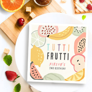 Guardanapo De Papel Tutti Frutti Colorida Fruta segundo aniversário