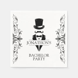 Guardanapo De Papel Tuxedo Bachelor Party Coctail