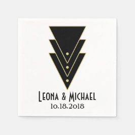 Guardanapo De Papel Tuxedo Modern Art Deco