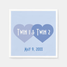 Twin Boys Blue Hearts