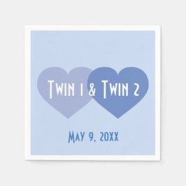 Guardanapo De Papel Twin Boys Blue Hearts
