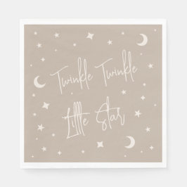 Guardanapo De Papel Twinkle Twinkle Little Star Beige Baby Shower