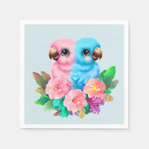 Guardanapo De Papel Twins de Papagaio Bebês