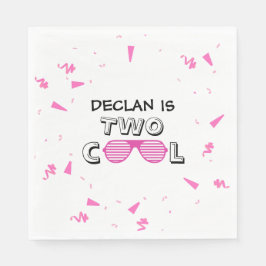 Guardanapo De Papel TWO Cool Sunglass 2nd Birthday Party Paper Plates