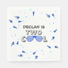 Guardanapo De Papel TWO Cool Sunglass 2nd Birthday Party Paper Plates