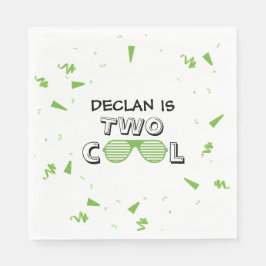 Guardanapo De Papel TWO Cool Sunglass 2nd Birthday Party Paper Plates