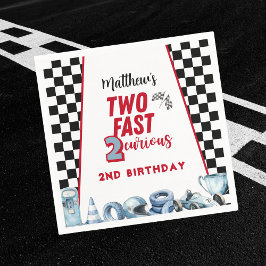 Guardanapo De Papel Two Fast 2nd birthday Boy Racing Car Invitation