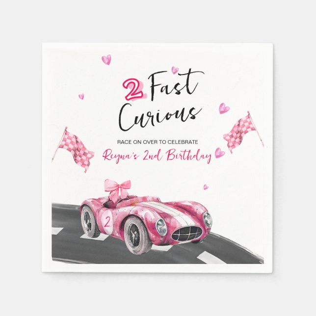 Guardanapo De Papel Two Fast Curious Birthday  (Frente)