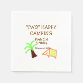 Guardanapo De Papel Two happy camping 2nd birthday tree camp kids