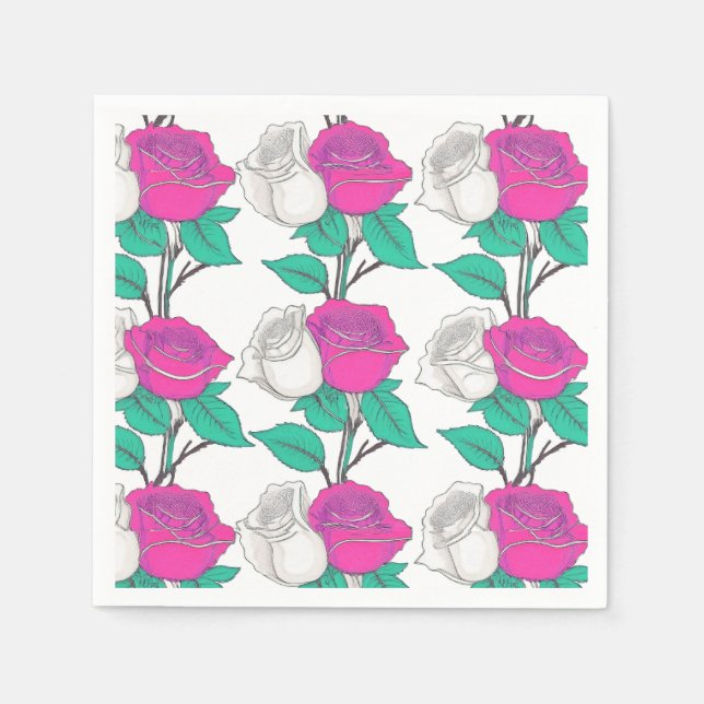 Guardanapo De Papel Two Rose Napkin (Frente)