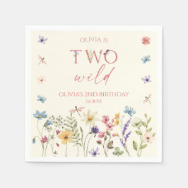 Guardanapo De Papel Two Wild Wildflower Wild Flower 2nd Birthday Party