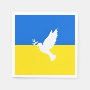 Guardanapo De Papel Ucrânia Flag Peace Dove Napkins - Liberdade