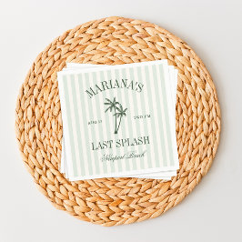 Guardanapo De Papel Última Bachelorette de Palavras de Praia do Splash
