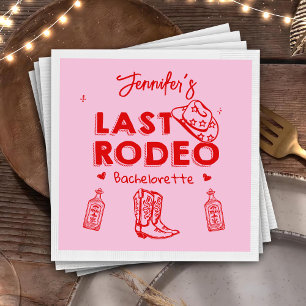 Guardanapo De Papel Última Festa de Despedida de Solteira Cowgirl Rosa