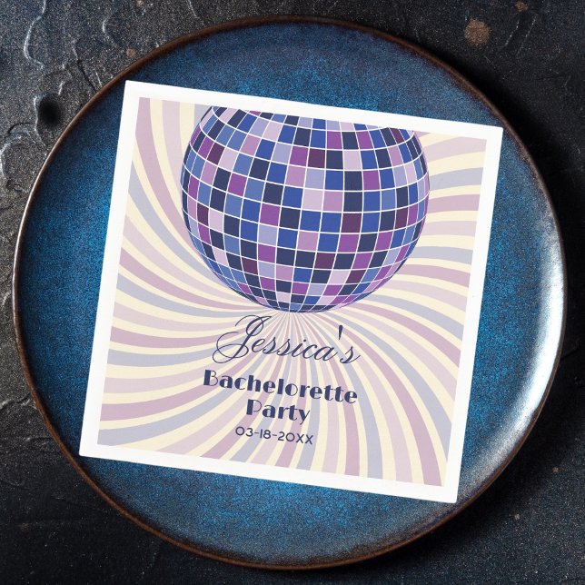 Guardanapo De Papel Última Festa de solteira de Descoco do Groovy 70s (Criador carregado)