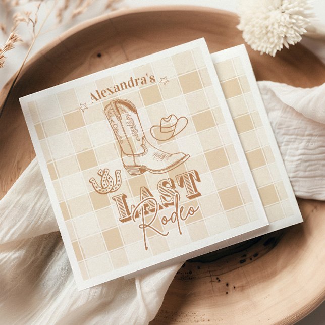 Guardanapo De Papel Última Festa de solteira de Rodeio Ocidental (Criador carregado)