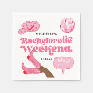 Guardanapo De Papel Última Festa de Solteira Disco Rodeio